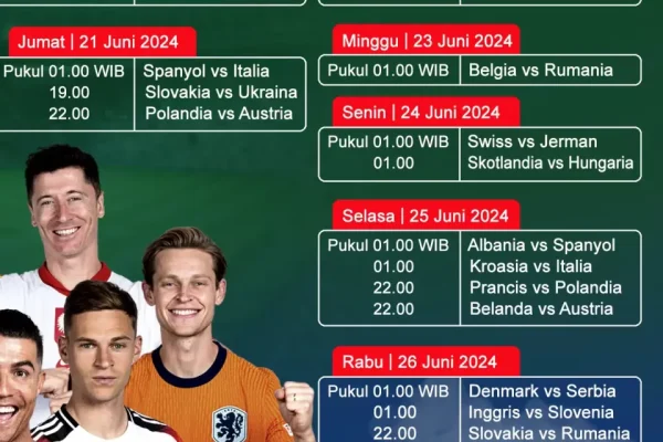 Jadwal Siaran Langsung Euro 2024 di RCTI Hari Ini, Kamis 20 Juni 2024