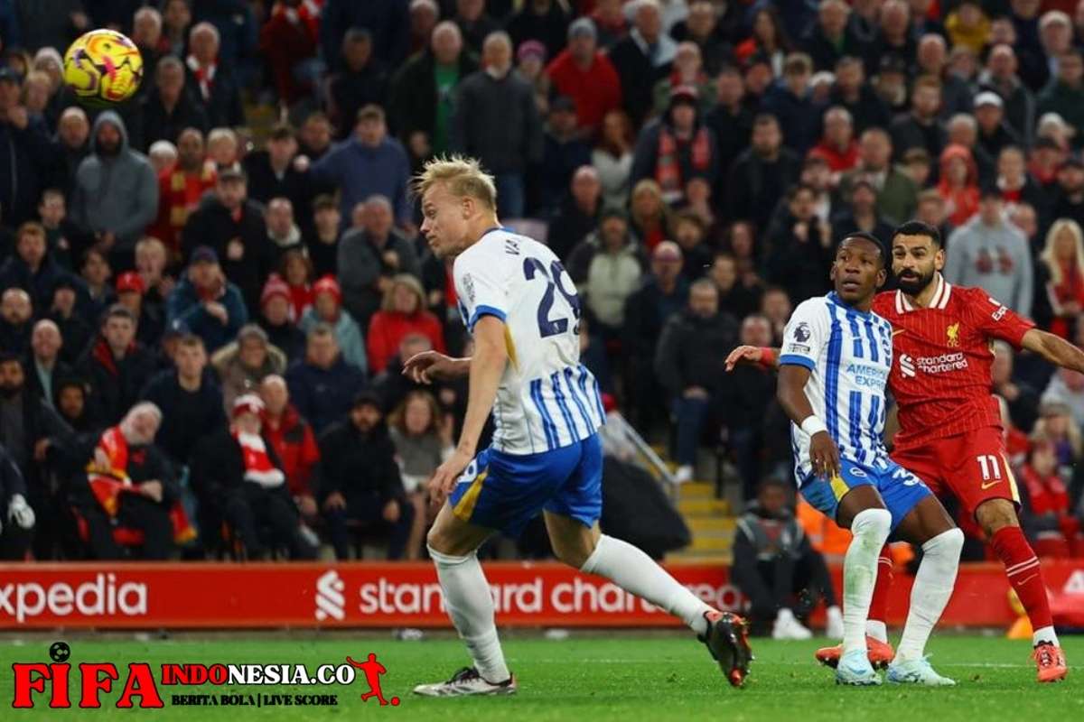 Liverpool Tumbang Dramatis di Kandang Brighton
